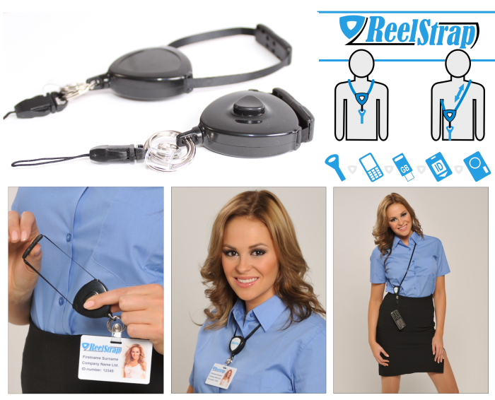 retractable badge reel Versus Reelstrap retractable badge reel Versus Reelstrap